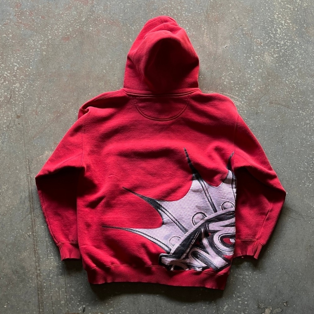 Y2K JNCO JEANS Red Bulldog Graphic Hoodie Pullover Men's Size Large FITS SMALL! - Picture 4 of 9